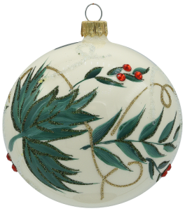 Glass Christmas Ornament Pearl White