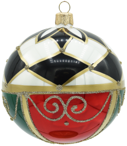 Glass Christmas Ornament Shiny White