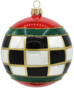 Glass Christmas Ornament Shiny White