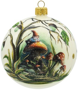 Glass Christmas Ornament Pearl White