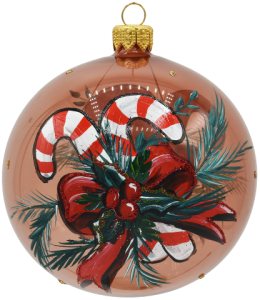 Glass Christmas Ornament Shiny Brown