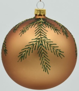 Glass Christmas Ornament Matt Caffe Latte