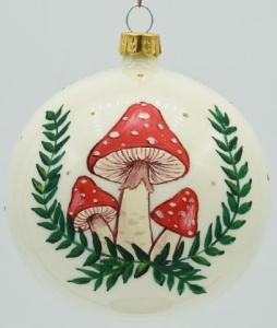 Glass Christmas Ornament Pearl White