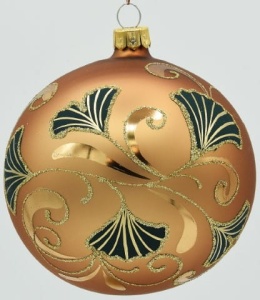 Glass Christmas Ornament Matt Caffe Latte
