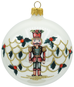 Glass Christmas Ornament Pearl White