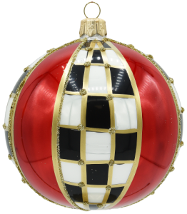 Glass Christmas Ornament Shiny White
