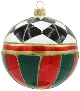 Glass Christmas Ornament Shiny White