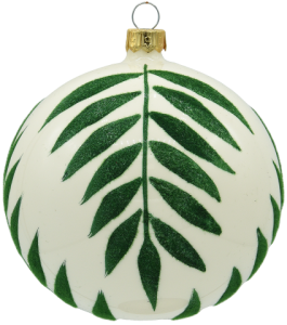 Glass Christmas Ornament Pearl White