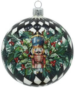 Glass Christmas Ornament Shiny White