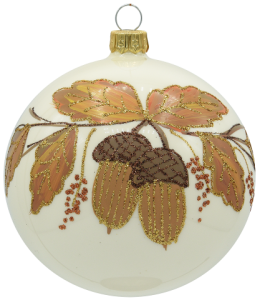 Glass Christmas Ornament Pearl White