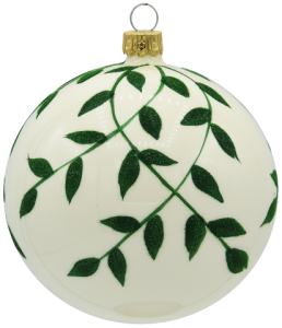 Glass Christmas Ornament Pearl White