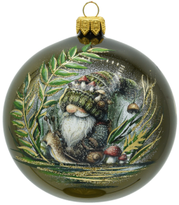 Glass Christmas Ornament ZIELONY EMALIA