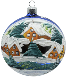 Glass Christmas Ornament Landscape