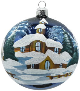Glass Christmas Ornament Landscape