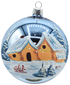 Glass Christmas Ornament Landscape
