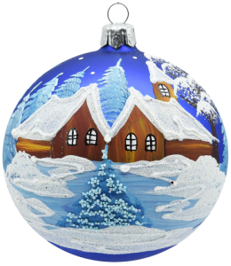 Glass Christmas Ornament Landscape