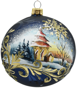Glass Christmas Ornament Landscape