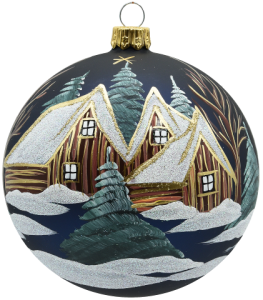 Glass Christmas Ornament Landscape