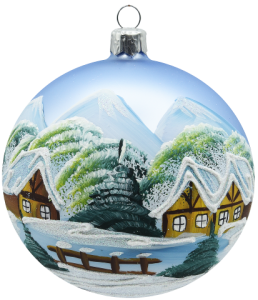 Glass Christmas Ornament Landscape