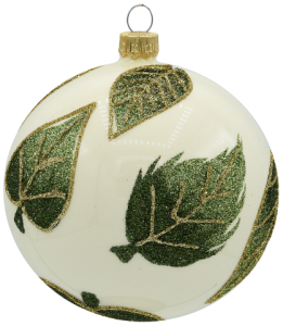 Glass Christmas Ornament Pearl White