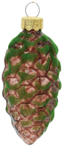 Glass Christmas Ornament Shiny Brown