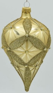 Glass Christmas Ornament Matt Light Gold