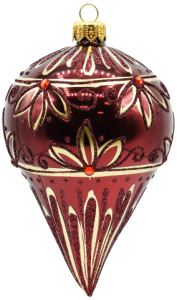 Glass Christmas Ornament Shiny Burgundy