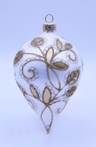 Glass Christmas Ornament Matt White