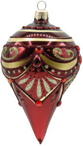 Glass Christmas Ornament Shiny Burgundy