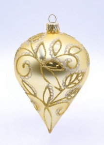 Glass Christmas Ornament Matt Gold