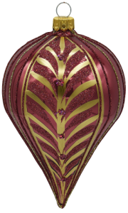 Glass Christmas Ornament Shiny Berry Pink