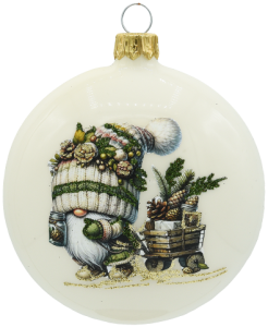 Glass Christmas Ornament Pearl White